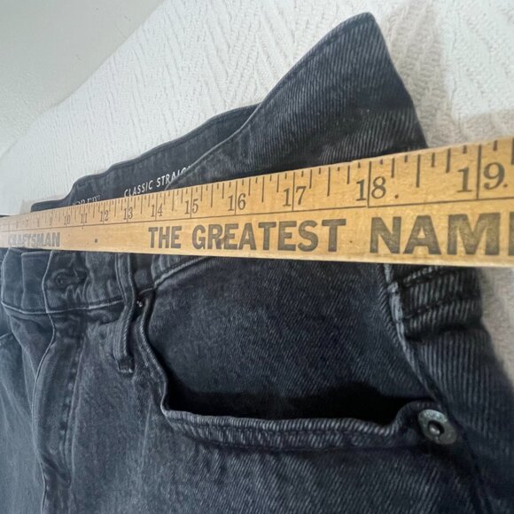 J. Crew Classic Straight Jeans Women's 33 Black Denim Stretch Full Length - Picture 6 of 7